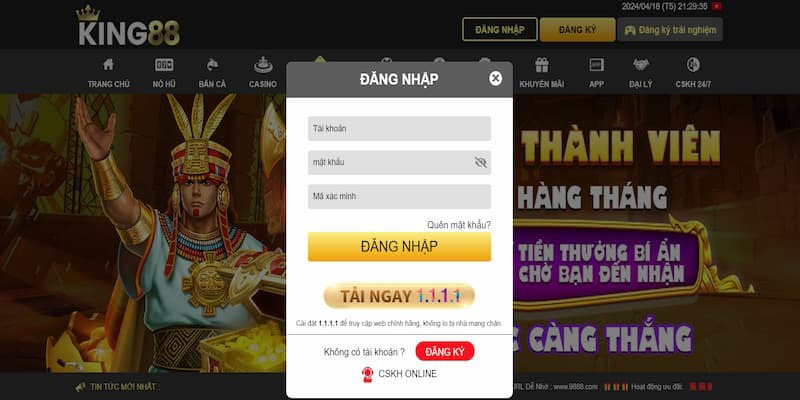 Một số điều cần chú ý khi truy cập ID vào King88